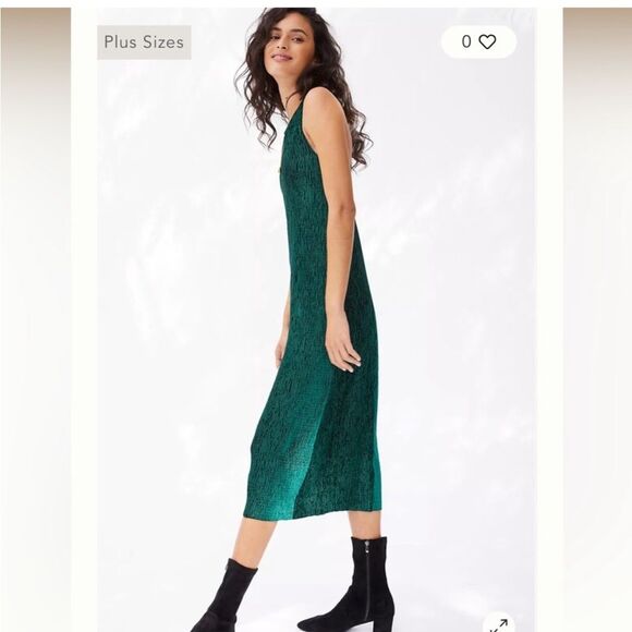 Anthropologie Green Maeve Adrienne Twist-Back Textured Velvet Midi Dress XS - Picture 4 of 16